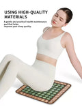 Jade Cushion 64pcs Jades Natural Jade Massage Cushion Germanium Stone Mat Massage Mattress Physiotherapy Bed Pad Mantenance