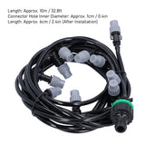 10m / 32.8ft 4/7 Irrigation Hose with 10 Misting Sprayer Nozzles Garden Greenhouse Terrace Watering System