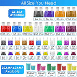 304Pcs Fuses Assortment Kit Standard+Small+Mini Blade Fuses Low and Tall/STD Profile Box Shaped Assorted Fuse with Fuses Puller