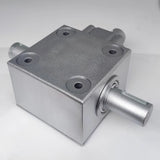 T-Type 20MM Diameter Output Shaft 2.5 Module 16 Tooth 90 Degree Commutator Small Right Angle Steering Gear Box Reversing Gearbox