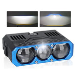 Universal Fit 300W Triple Lens LED Spotlight 2Pcs 6000K Bright White For All Car Models