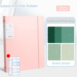 Multi-functional Loose-leaf Design File Folder Set PP Waterproof Test Paper Storage Clip Document Organizer School Office