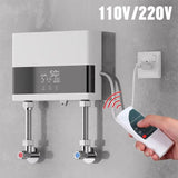 Water Heater Bathroom Kitchen Wall Mounted LCD Temperature Display with Remote Control 110V 220V Electric Water Heater Instant