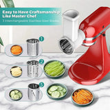 Slicer Shredder Attachments, Fresh Prep Vegetable Slicer For Kitchenaid Stand Mixer, Salad Maker With Cleaning Brush