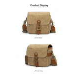 Canvas SLR Camera Bag Micro Single Messenger Bags Waterproof Wear-Resistant Shoulder Photography Backpacks A