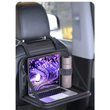 Exclusive Car Seat Back Organzing With Foldable Table Tray And PU Leather Finish For Rear Seat Cup Holder Universal Phone Pocket