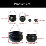 2025 New 6Pcs Halloween Trick or Treating Black Witch Cauldron Candy Bowl Party Supplies