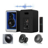 50W BT Dual Speakers BESTISAN SR15 Black With Stunning Light 3D HIFI Surround Sound Support Optical Fiber ARC USB Line In Input