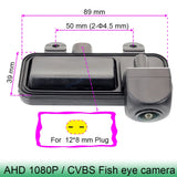 For Mercedes Benz E Class W212 S212 C207 A207 2017-2020 E200 E220 E250 E300 AHD 1080P 170° Trunk Handle Vehicle Rear View Camera