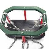 Portable High Back Full Bucket Toddler Swing Seat Green Kid Swing Rubber Outdoor Seat Swings