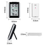 Multi Sensor: Indoor Outdoor Thermometer Hygrometer with 3 Sensor Support - 4-Digit Time Calendar Display and Backlight for
