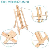 6Pcs 16 Inch Wood Easels,Easel Stand For Painting Canvases,Tabletop Display Easel,Painting Easel, Kids Student Eas