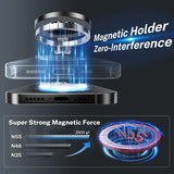Foldable Magnetic Phone Tripod Stand Portable Travel Hands-Free Video Shooting Holder for iPhone & Android on Desk Plane Train
