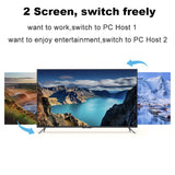2 Ports USB 2.0 HDMI-compatible VGA DVI KVM Switch Keyboard Mouse Share Switcher Splitter Box with Remote Controller USB Cables