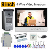 Tuya 9 inch color wireless WiFi screen add Inductive Card Camera doorbell intelligent APP intercom Access Control System