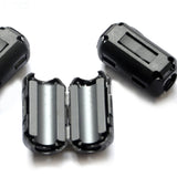 5PCS 3.5MM High Frequency Black Plastic Clip Soft Ferrite Core  Nickel Zinc Anti-interference