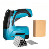 Electric Nail Gun 2 in1 Portable Furniture Pneumatic Gun Air Nail Gun LED Light with 2000pcs Staples Nail Gun DIY Tools