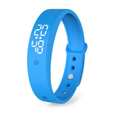 LED Digital Smart Bracelet Waterproof Smart Clock Smart Bracelet with Body Temperature Monitor,Vibration AlarmReminder,B