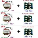 AD24LOPA 12W AC 220V to Dual DC +-5V 12V 15V AC-DC 78XX 79XX Dual Linear LDO Converter Low Noise Linear Power Supply Kit