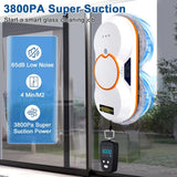Robot Window Cleaner, 3800PA Automatic Water Spray Window Cleaner, Remote Control Electric Window Wiper Household Glass Wiper