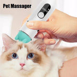 Wholesale Manufacturer's Relaxing Five-Headed Silicone Electric Massager for Pet Cats Rechargeable Body Massage Product