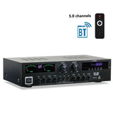 AV-555BT Hifi Stereo Digital Bluetooth 5.0 Sound Amplifier Dynamic Screen 300W Power For Home Car Karaoke Theater