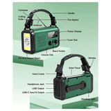 20000Mah Solar Hand Crank Emergency Radio, NOAA/AM/FM, Cell Phone Charger, Lamp, Flashlight & SOS