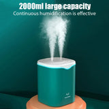 2000ML USB Air Humidifier Double Spray Port Essential Oil Aromatherapy Humificador Cool Mist Maker Fogger Purify for Home Office