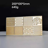 Copper Ice Design Stamping Plate Ice Cube Stamper Cocktails LOGO Making Bar Ice Printing Bartender Whiskey Pressing Tray Mold