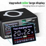 Multifunctional 8-Port PD 45W QC3.0 Fast Charger New Wireless Charging Station for iPad & Mobile Phone Fast Desktop Hub