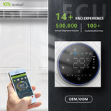 BAC-6001 Smart Programmable Digital Thermostat Touch Screen Nest HVAC for School & Home Use ABS Round Shape