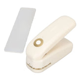 Ring Shape Hole Punch Compact Size White Portable Hole Punch Ergonomic Handle Foldable Design Lever Action Craft Punch