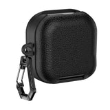 PU Leather Protective Case Cover Fits for Samsung Galaxy Buds4/4Pro Protective Skin Cover with Carabiner Shockproof Anti‑Drop