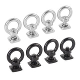4PCS T Track Mount Tie Down Anchor M8 Sturdy Stainless Steel T Slot Bolt Tie Down Rings for Holding Bungee Cord Rope Hooks