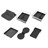 For Tesla Model 3 Highland 2024 Center Console Organizer Set, Armrest Storage Box Cup Cushion Accessories ,6Pcs