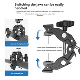 Articulating Magic Arm Clip 360° DualHead Super Clamp For Action Camera For Umbrella Monitor LED Light