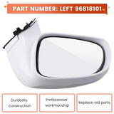 Side Rearview Mirror Assembly White 6PINS Heating+LED For Captiva 2008-2017 Door Wing Mirror