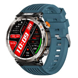 Flashlight Smart Watch Men BT Calls Voice Assistant Watchproof Heart Rate Monitor Remote Control Photography Outdoor Compass