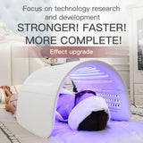 Foldable 7 Color LED Light Therapy Machine for Body Neck and Head Therapeutic Skin Beauty Treatment Including Acne Removal