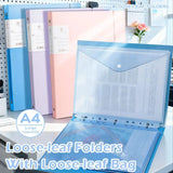 Multi-functional Loose-leaf Design File Folder Set PP Waterproof Test Paper Storage Clip Document Organizer School Office