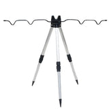Practical Aluminum Alloy Telescopic 4 Groove Fishing Rod Holder Collapsible Tripod Stand Sea Fishing Pole Bracket Fishing Tool