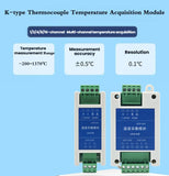 2/4/8/16 Channel K-Type Thermocouple To 485 Temperature Acquisition Module Isolation Industrial Grade Transmitter Anti-Interfere