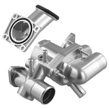 Aluminium Thermostatic Housing Assembly+ Water Outlet For Jaguar S-Type XJ8 XJR 4.2L 2003-2005 Part Numbers AJ89485 AJ87947