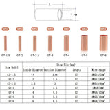 250pcs Wire Terminal connectors 22-10AWG Electrical Butt Connector Copper Tube Connector Kit with Stripper Cutter Terminal Crimp