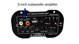 5-inch digital Bluetooth computer 220V plug-in car mounted 12V subwoofer power amplifier