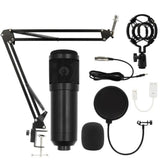 BM800 Condenser Microphone Kit Computer Sound Card Mobile Phone Audio Mixer Streaming Headset Microphone Studio Recording