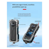 Protective Frame Cage For Insta360 X5 With Cold Shoe Mount Housing Case For Insta 360 X5 Camera Accessories