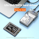 2.5 Inch SAS External Hard Drive Enclosure For SAS SATA HDD SSD Disk Case SATA To USB 3.0 HDD Docking Station US Plug