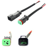 Deutsch DT 2 Pin Male Female Connector Adapter Wiring Harness for LED Work Light