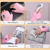 Rechargeable Electric Heated Gloves 360 Degree Heating Thermal Heated Gloves Windproof Touchscreen for Outdoor Hiking Cycling